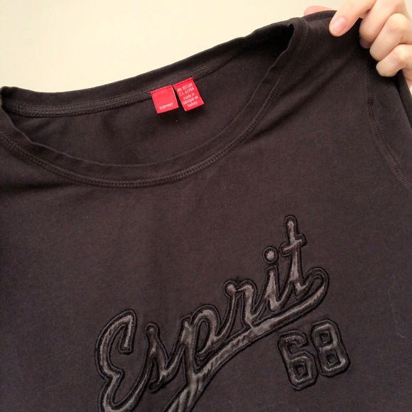 Esprit 68 Brown Satin Cropped Long-sleeve Shirt - Picture 2 of 4